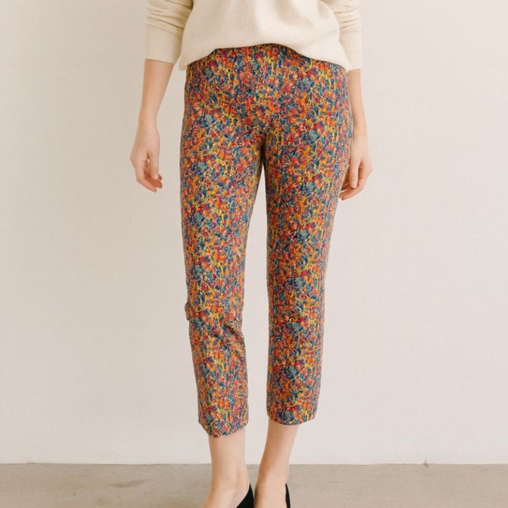 Soft Surroundings Multicolor Printed Pull-On Crop… - image 1